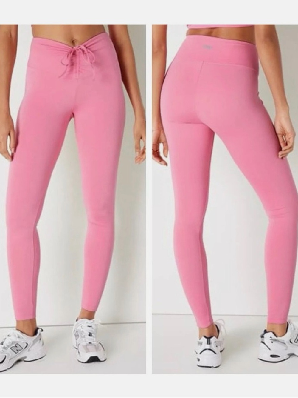 PINK Victoria's Secret Hot Pink Drawstring Waist Leggings